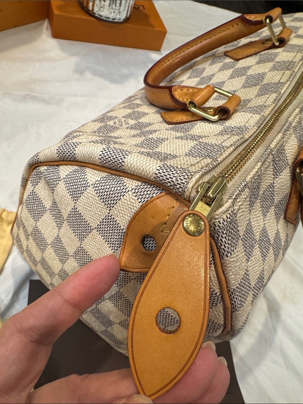 Authentic Louis Vuitton Damier Azur Speedy 30 with all inclusions - Picture 10 of 15